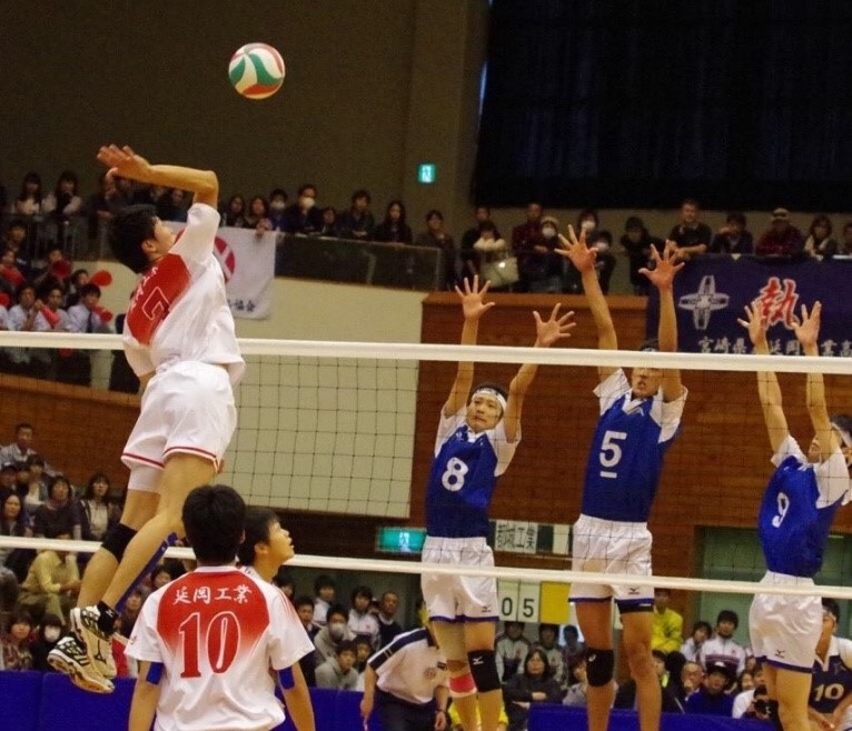 高校時代のプレー写真