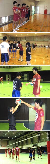 一生懸命指導するメンバーたち